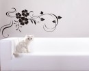 Beautiful Flowers Wine Vinyl Wall Decals Modern Art